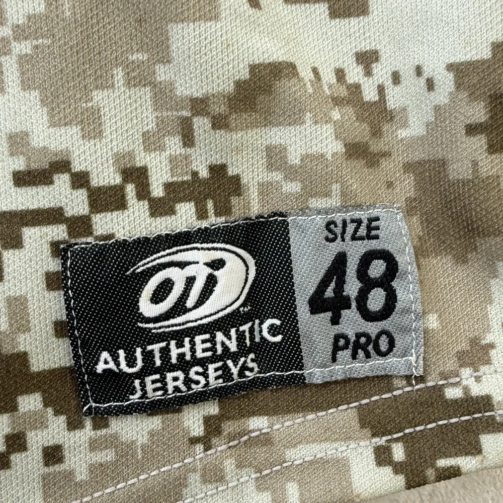 Birmingham Barons Team Issued #22 Authentic MiLB Military Camo Jersey Size 48